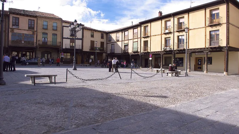 La plaza porticada de Berlanga de Duero
